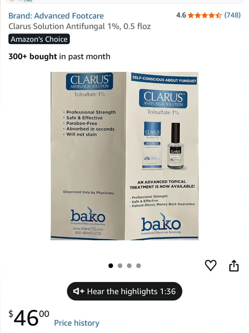 Tolnaftate 1% Antifungal Solution — White & Blue